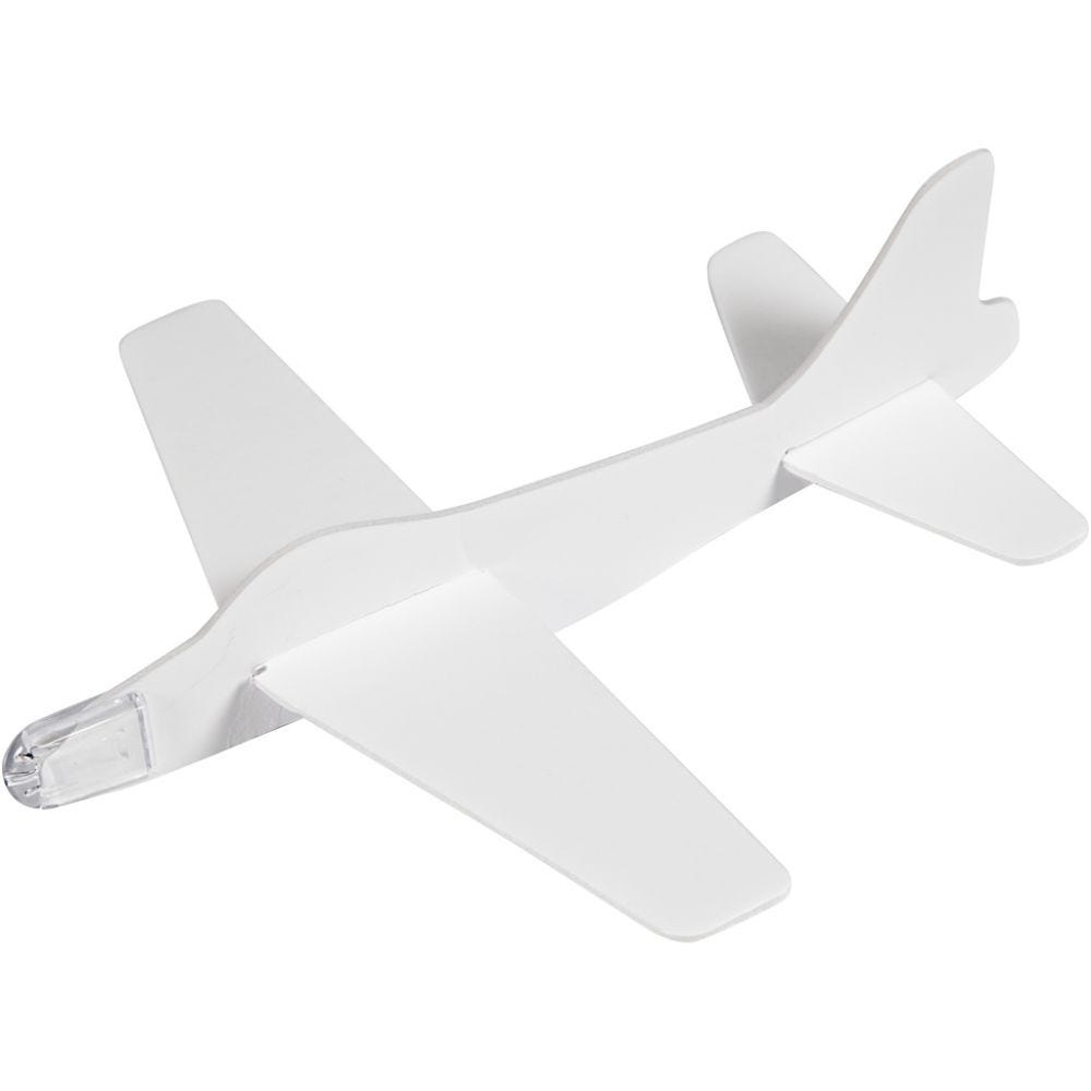 Flyvemaskiner, L: 19 cm, B: 17,5 cm, hvid, 2 stk./ 1 pk.