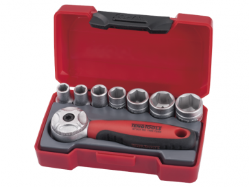 Teng Tools topnøglesæt 1/4" T1408 med 8 dele