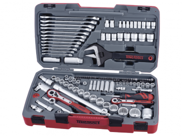 Teng Tools topnøglesæt TM127 med 1/4", 3/8" og 1/2"